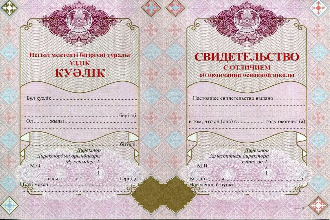 Красный Аттестат Казахстана за 9 классов в Челябинске